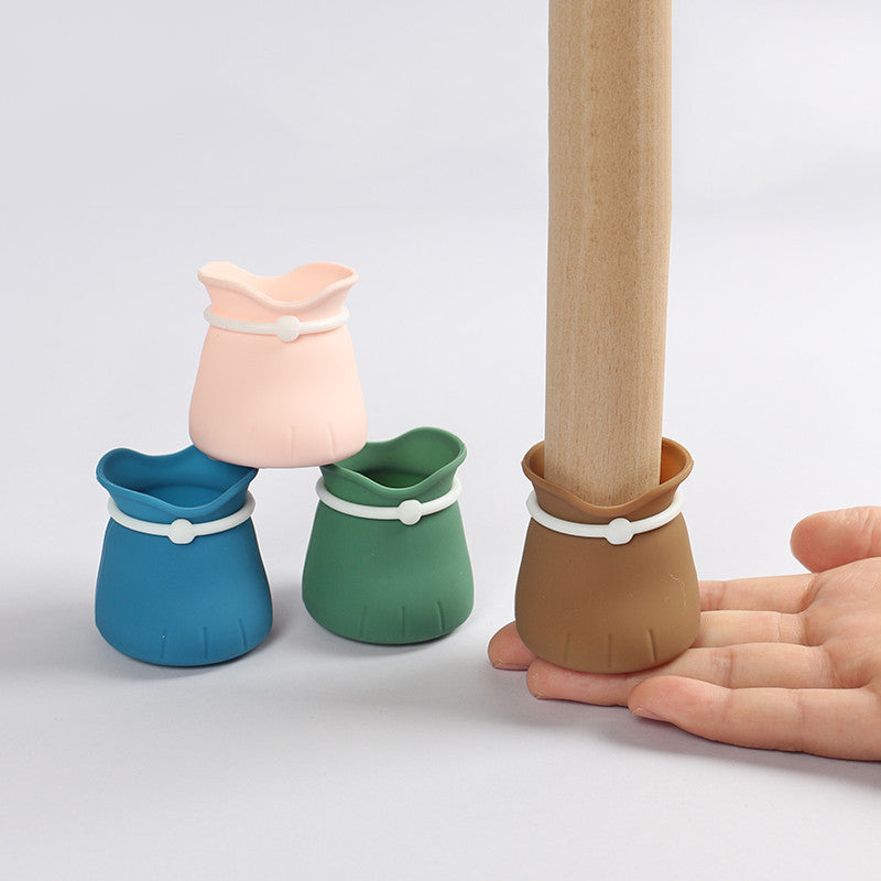Wear Resistant Chair Legs And Feet Covered With Silicone Pads
