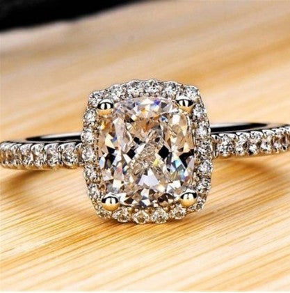 Womens Engagement Rings White Gold Alloy Trendy Anelli