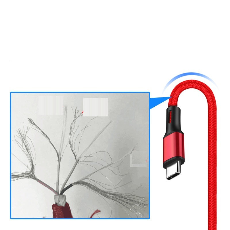 2M Fast Charging Mobile Phone Data Cable – USB to Type-C / Lightning / Micro USB