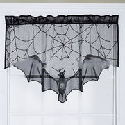 Halloween Lace Spider Web Table Skirt – Spooky Party and Haunted House Decoration
