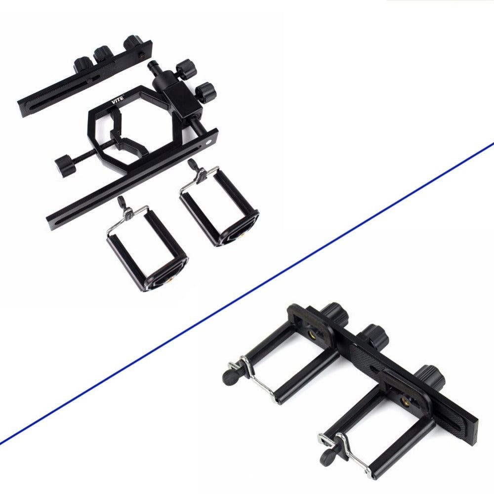 Telescope Photography Stand with Adjustable Mobile Phone Clip