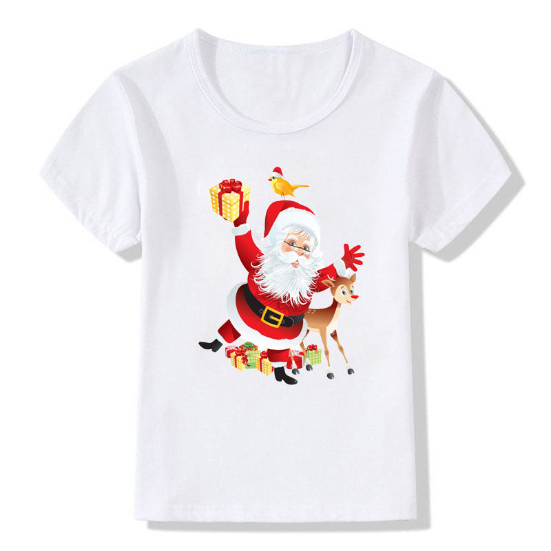 Unisex Cotton Crew Neck Christmas Tee Regular Fit Kids