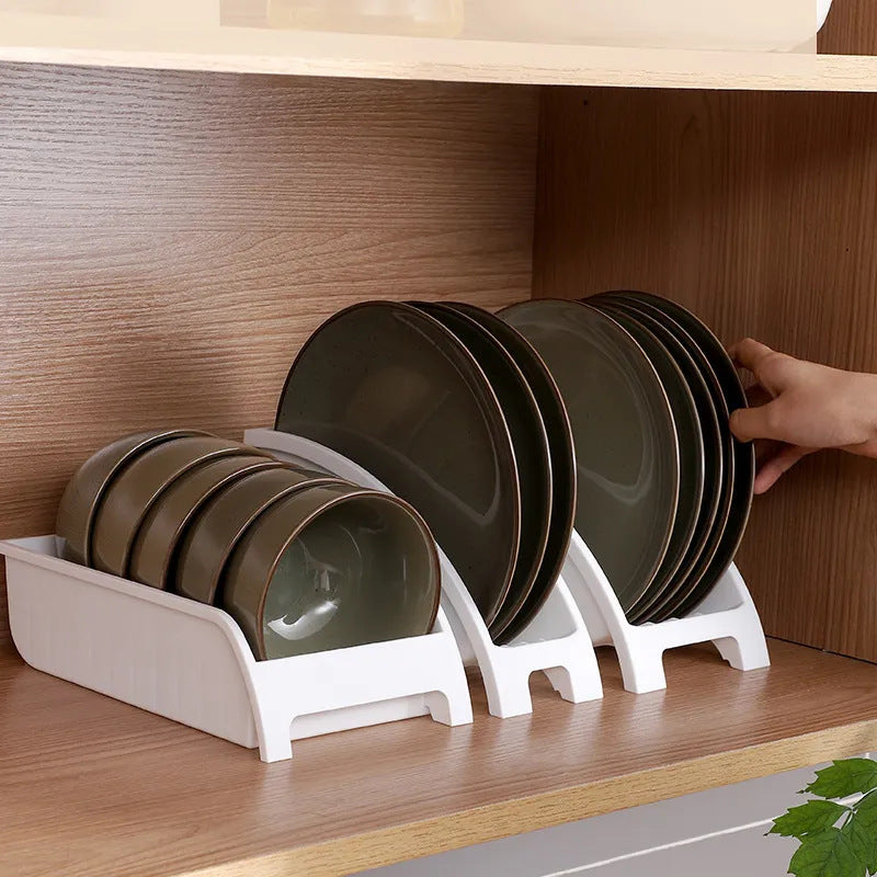Plastic Dish Rack With Drain Stand For Plates And Bowls