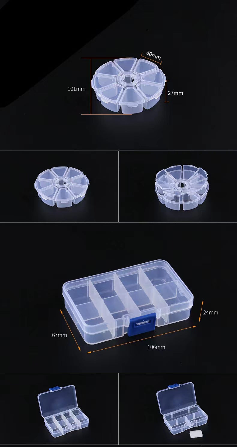 10 Grids 15 Grids 24 Grids Transparent Storage Tool Storage Box