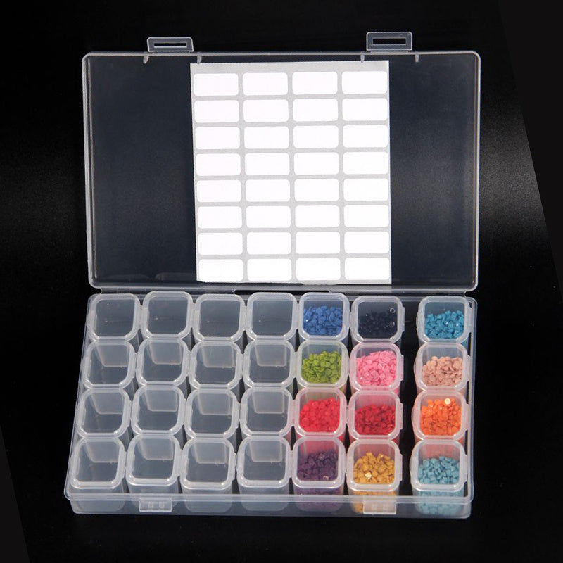 Transparent Plastic Jewelry Storage Box – Diamond Painting & Drawing Tool Case