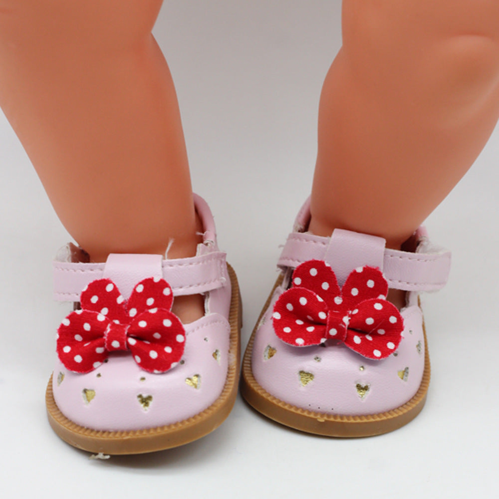 18 Inch Doll Toy Girl Shoes Cute Leather Shoes