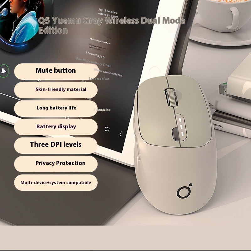 Mute Wireless Bluetooth Mouse – Quiet & Efficient for Office Use