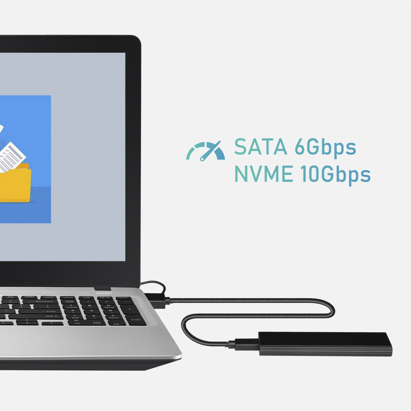 Dual Protocol Universal SSD Hard Disk Enclosure – Versatile Storage