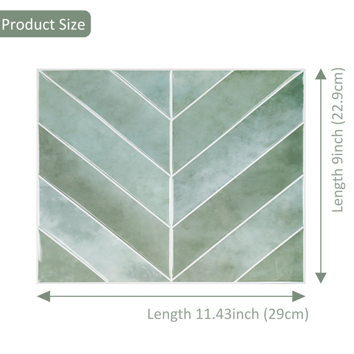 Jade kitchen oil resistant 3D self-adhesive wall sticker