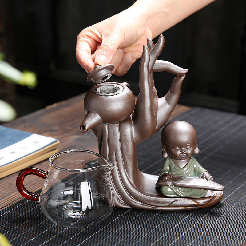 Ebony Ceremony Utensils Purple Sand Tea Set
