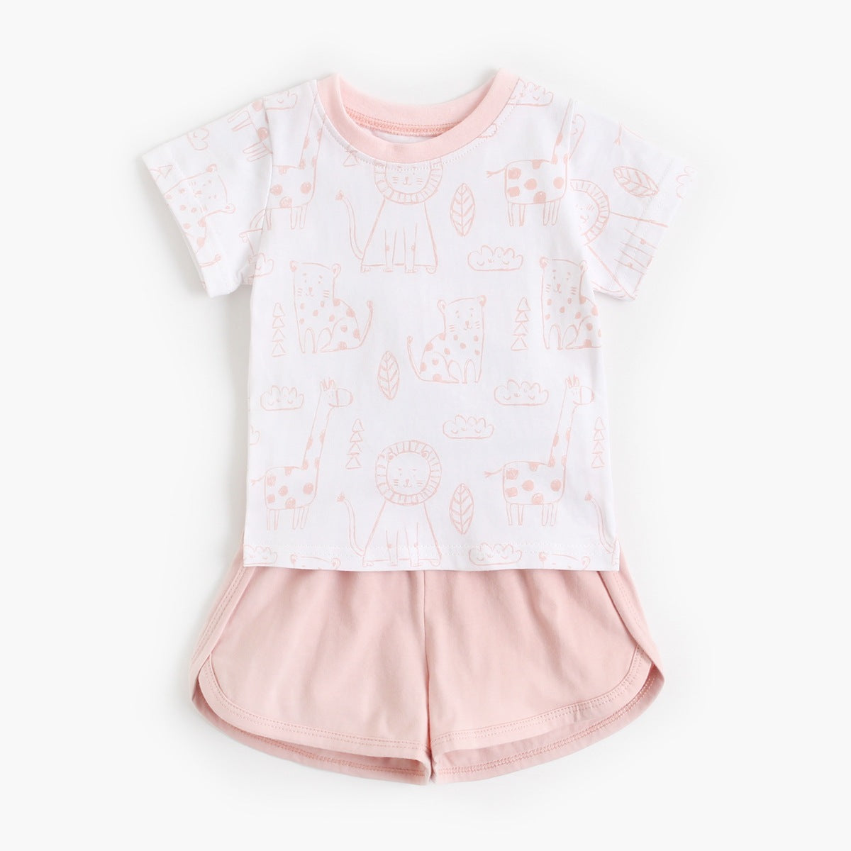 Children's Suit Summer Children's Clothing Cotton Short-sleeved Baby