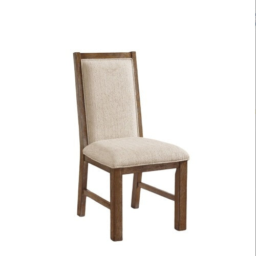 2 Oak Solid Wood Beige Fabric Restaurant Furniture Chairs