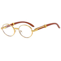 Gold Frame Transparent Lens