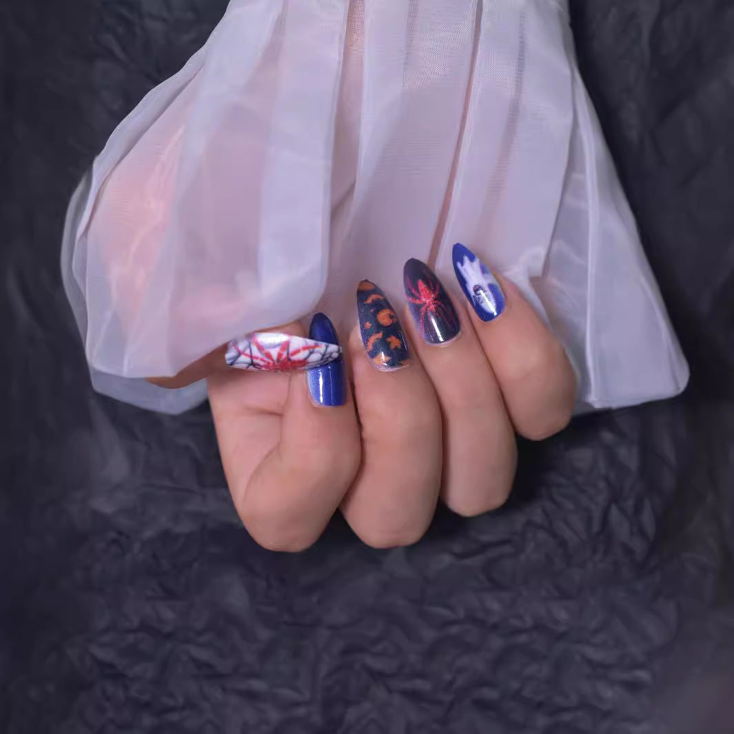 Women's European, American And French Style Pieces Fake Nail Patch