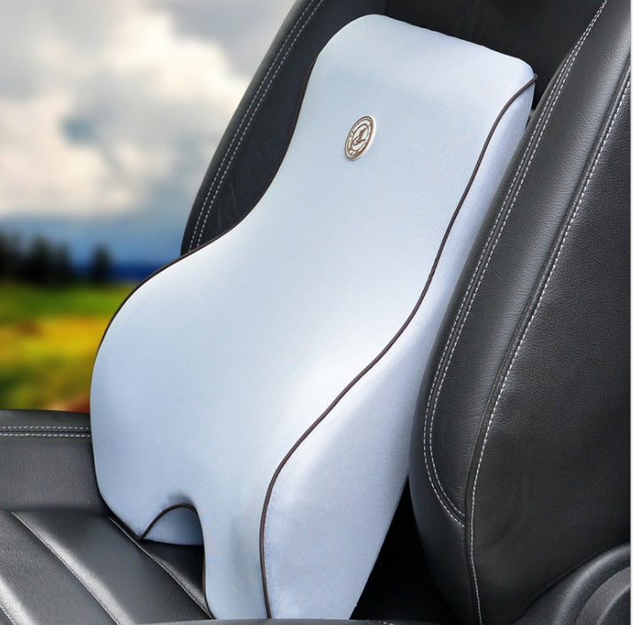 Memory Foam Car Lumbar & Neck Pillow Set – Slow Rebound, 4-Season