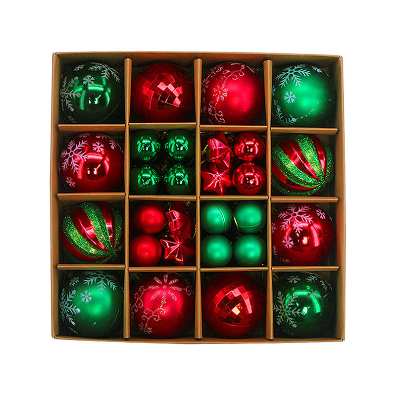 44PCS Painted Shaped Paper Box Electroplating Ball Pendant