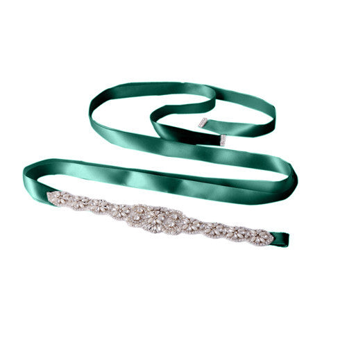 Elegant Bridal Wedding Belt with Rhinestone Decoration