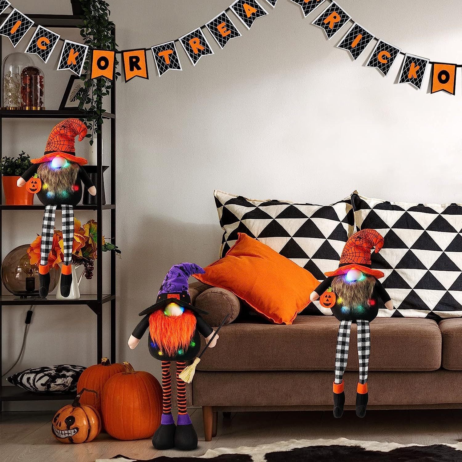 Halloween Decorations Light-emitting Hanging Legs Faceless Doll Ornaments