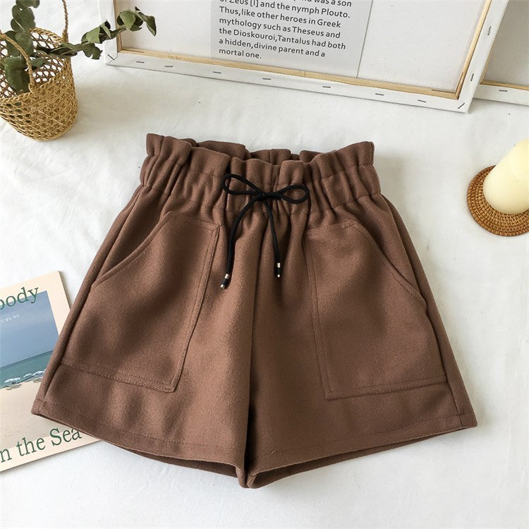 Women's High Waist Wide-Leg A-Line Boot Shorts