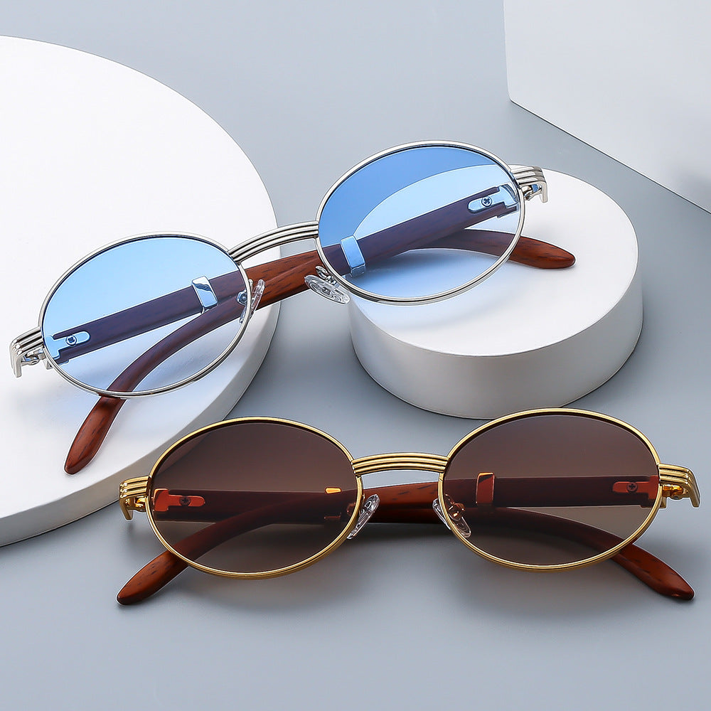 Round Frame Sunglasses – Metal & Plastic Vintage Style