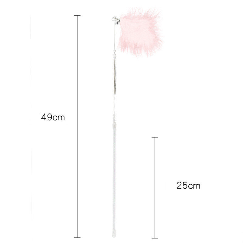 Spring Steel Wire Feather Funny Cat Stick Toy