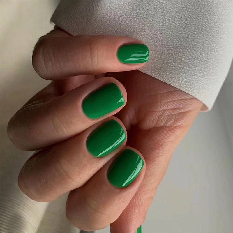 Solid Color Nail Tips Wholesale Nail Sticker Finished Product Removable Wear Finished Nail Beauty