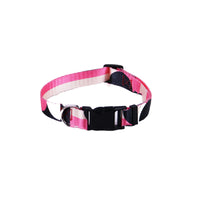 Pink and white single collar