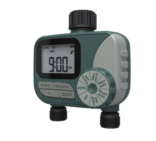 Garden Irrigation Double Valve Automatic Controller Intelligent Watering Flowers
