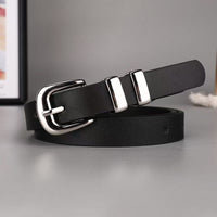 Black Double Silver Buckle