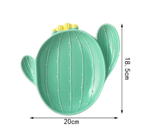 Cactus Bowls And Plates Japanese Style Cartoon Ceramic Tableware