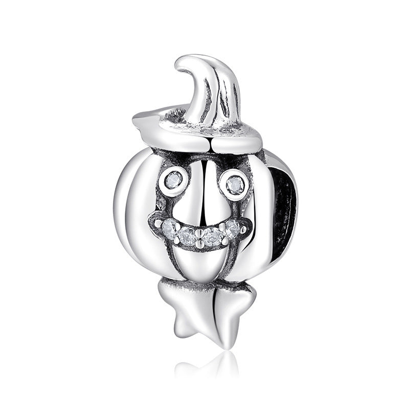 S925 Sterling Silver Beads Creative Halloween Personality Beads Pendant Diy Accessories
