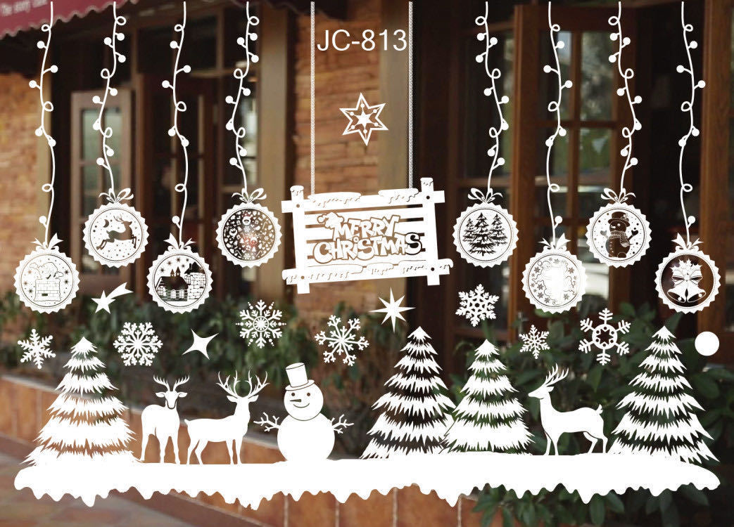 Christmas Store Window Decoration Stickers