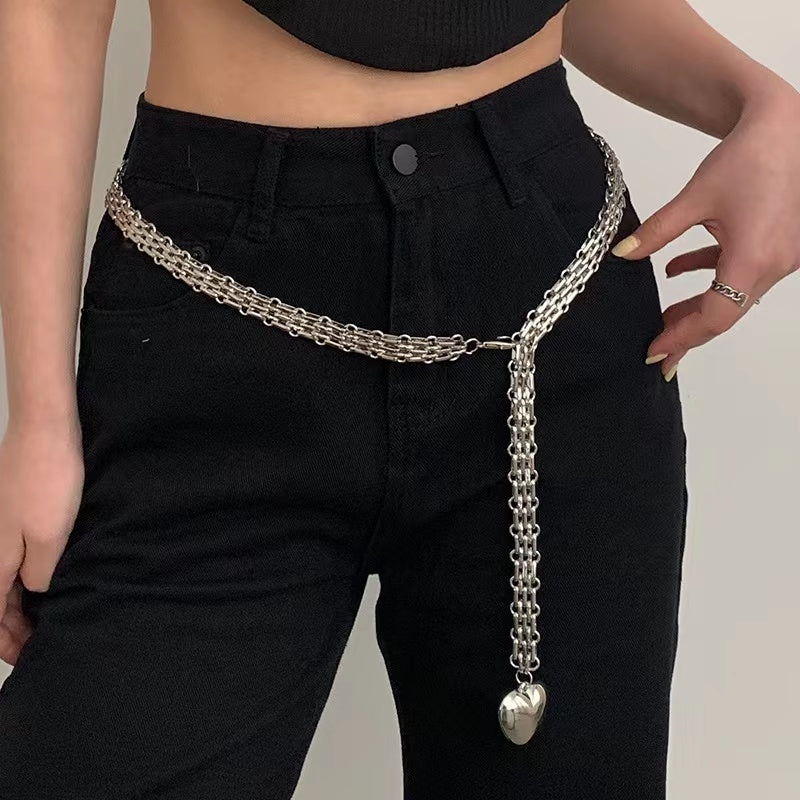 Unisex Love Chain Pendant Waist Chain