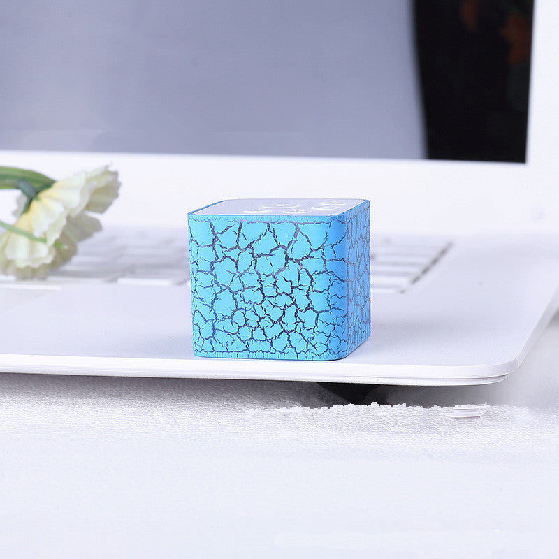 Mini Card Water Cube Colorful Lights External Mp3 Player