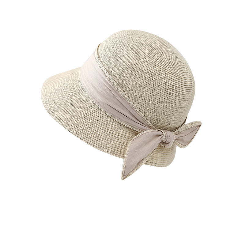 Simple Ribbon Bow Bucket Hat Women's Sun Hat