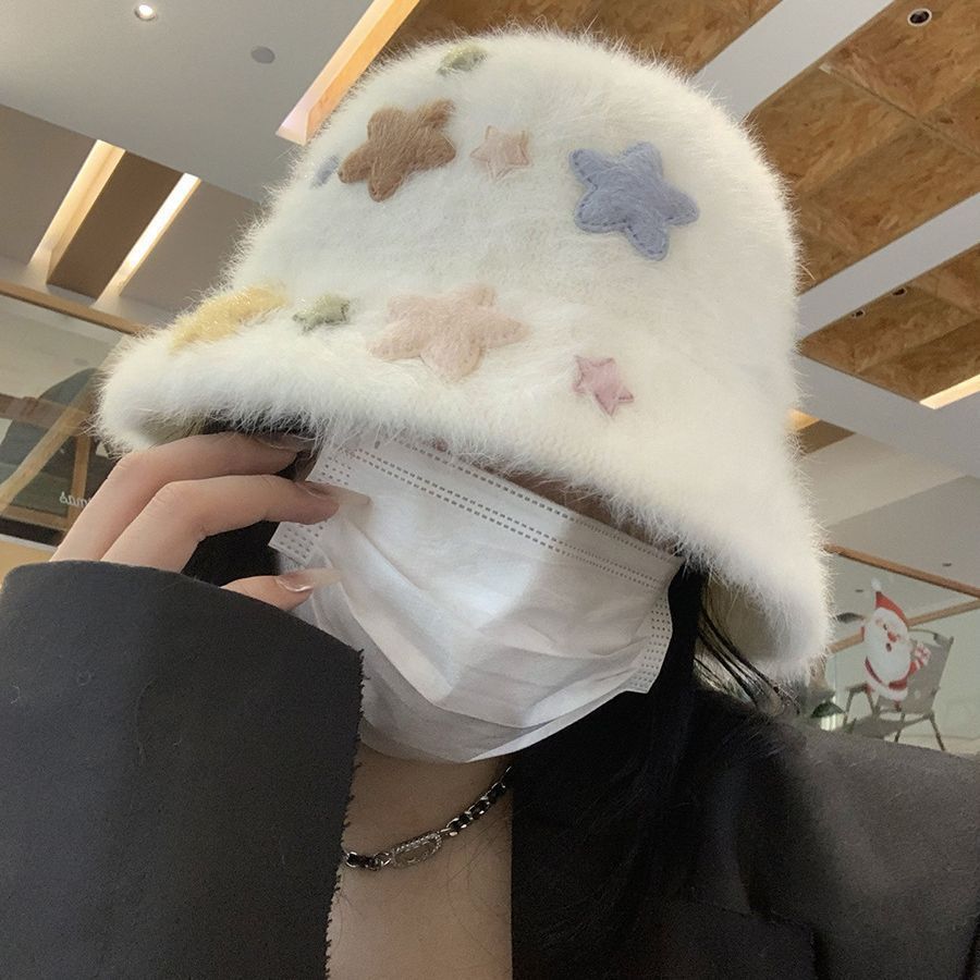 Autumn And Winter Make Your Face Look Smaller Plush Fisherman Hat Warm