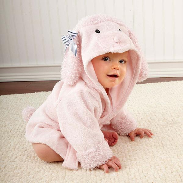 Unisex Hooded Cotton Baby Bathrobe Cartoon Relaxed Fit