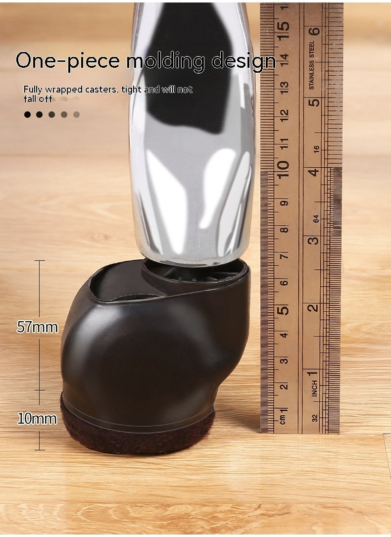 Thickened Wearable Wheel Chair Leg Cap Office Chair Universal Wheel Holder Anti-floor Scraping Board Protective Cover