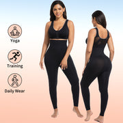 High Waisted Black Yoga Pants – Women’s Nylon Slim Fit Trousers for Fitness and Everyday Wear