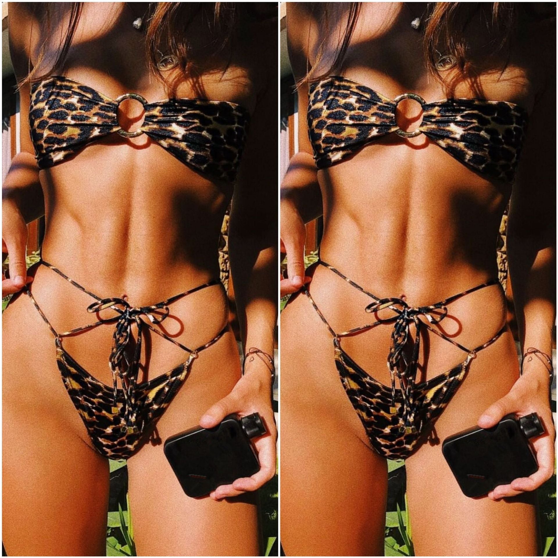 Women’s Leopard Print Bikini Set – Beach Swimwear
