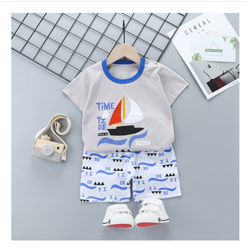 Children’s Baby Sports Short Sleeve Clothes – Stylish & Comfortable International Style