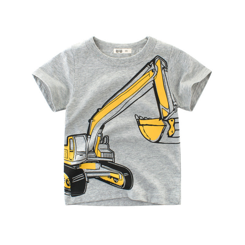 Korean Style Short Sleeve Regular Unisex Tee Soft Fabric Kids