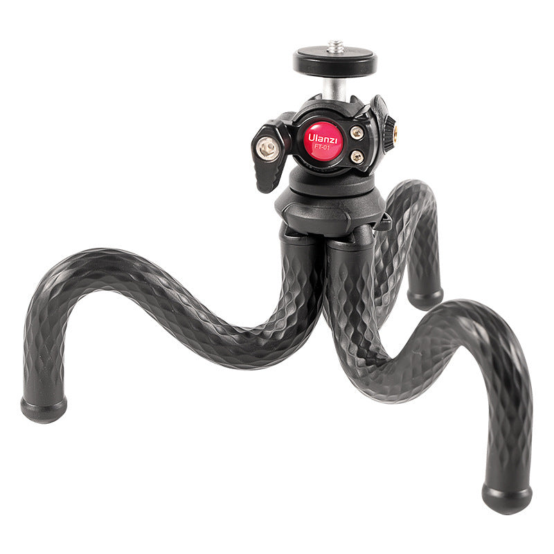 Black Octopus FT-01 Mobile Tripod – Flexible Octopus Gimbal Stand with Phone Clip, 360mm Portable Photography Holder
