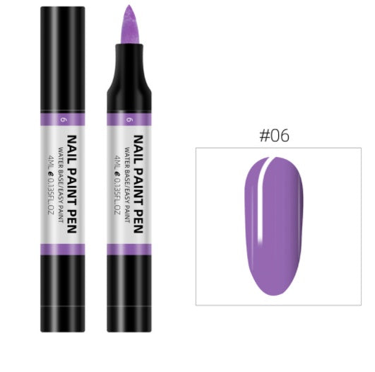 Plastic Nail Art Pen 24 Color Water Based Flower Painting