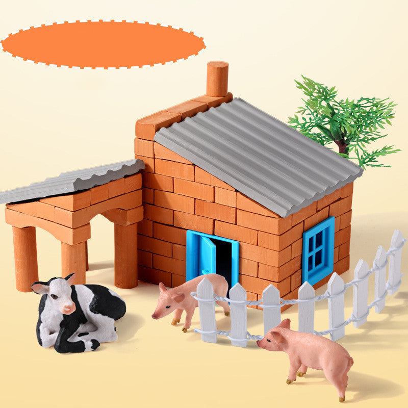 Unisex Mud Build A House Toy Set Mini Style Kids Fun