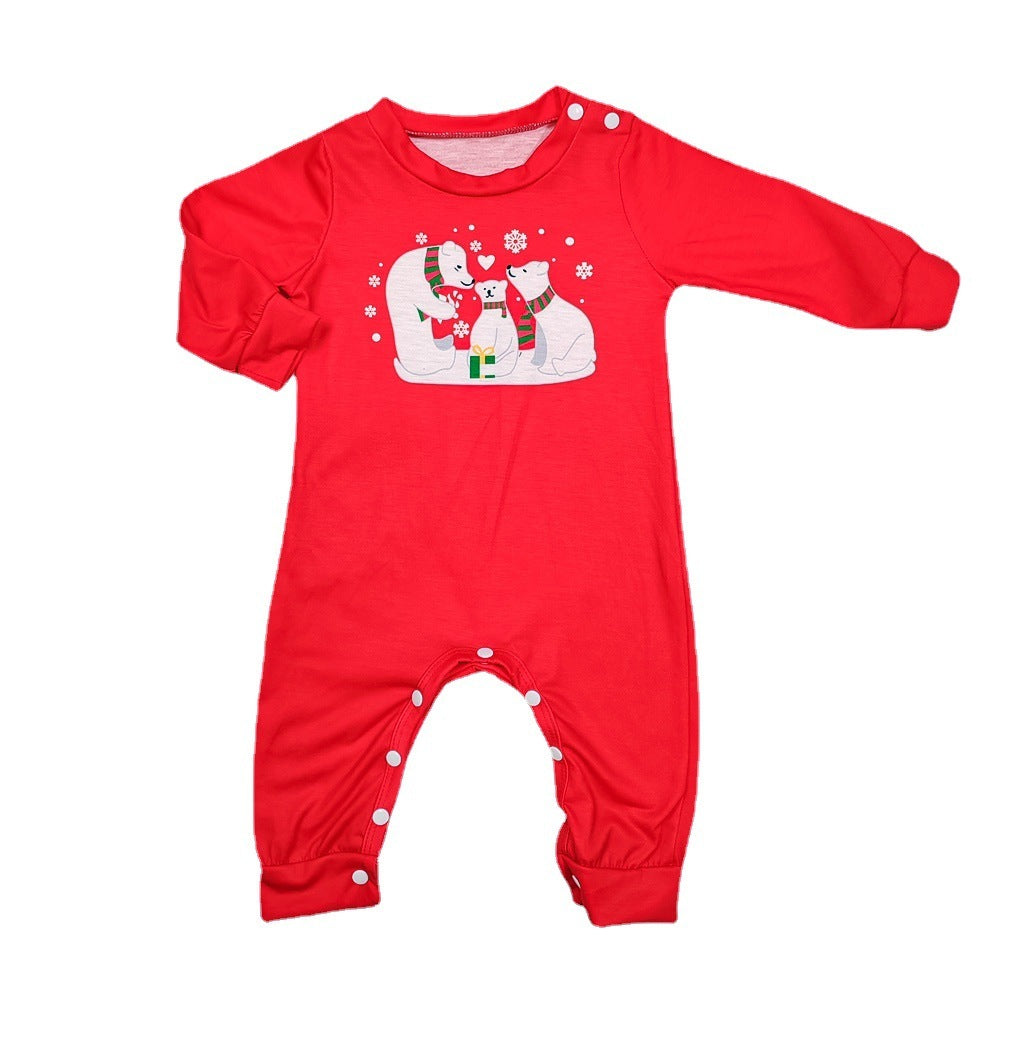 Red Snowman Parent-child Christmas Suit