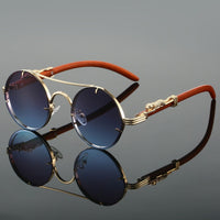Gold Frame Gray And Blue Piece