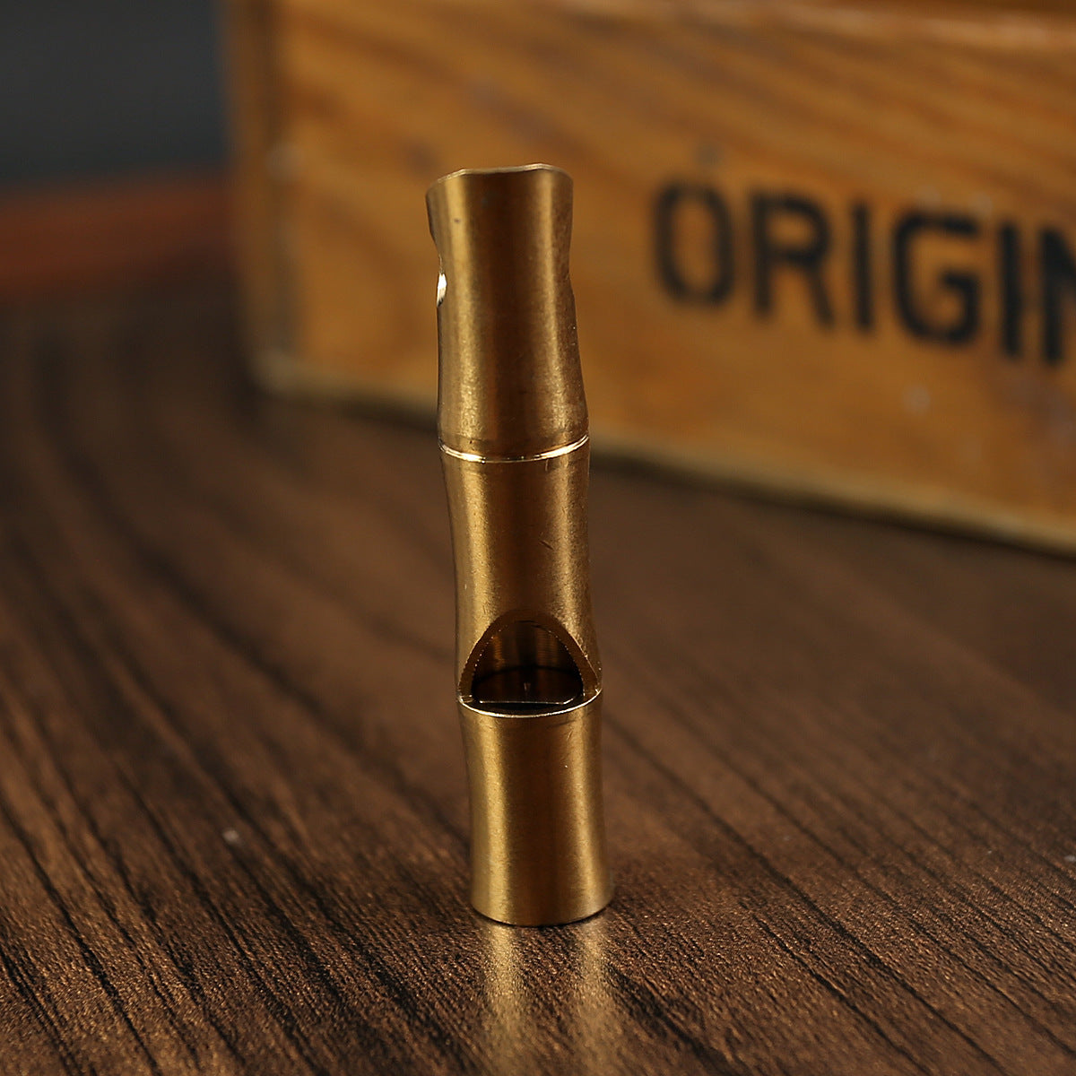 Outdoor Metal Brass Whistle Keychain Pendant