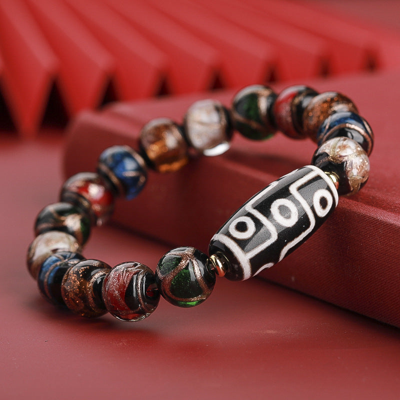 Bracelet Ancient Five-color Multi-treasure Year Snake Lucky Beads