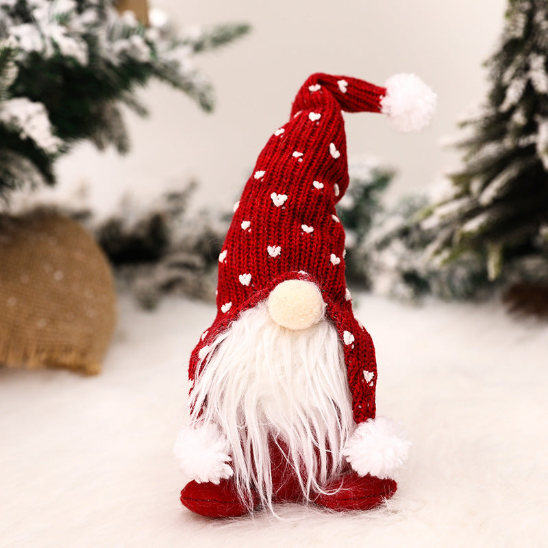 Nordic Forester Knitted Hat Sitting Doll Ornament
